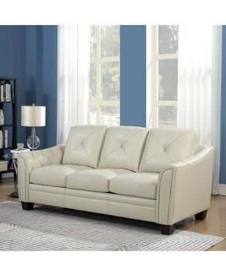 Nice Link - Jaira Tufted Leather Sofa