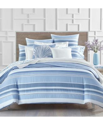 Charter Club - Damask Designs Coastal Stripe 300-Thread Count Duvet Set, Created for Macy's