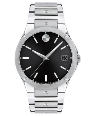 Movado - Men's Swiss SE Stainless Steel Bracelet Watch 41mm