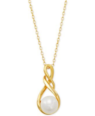 Giani Bernini - Cultured Freshwater Pearl (8-1/2mm) 18" Pendant Necklace
