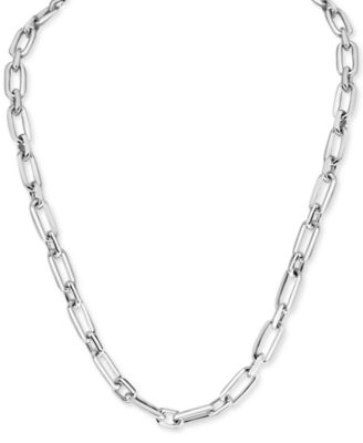EFFY Collection - Men's Large Oval Link 22" Chain Necklace in Sterling Silver