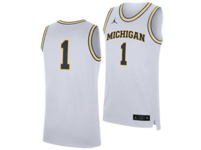 Jordan - Men's Michigan Wolverines Replica Basketball Home Jersey