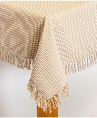 Lintex - Homespun Ecru 100% Cotton Tablecloth 70" Round