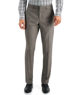 Perry Ellis Portfolio - Men's Slim-Fit Non-Iron Performance Stretch Heathered Dress Pants