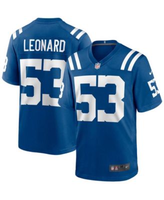 Nike - Men's Darius Leonard Indianapolis Colts Game Player Jersey