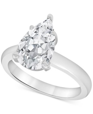 Badgley Mischka - Lab Grown Diamond Pear-Cut Engagement Ring (3 ct. t.w.) in 14k White Gold