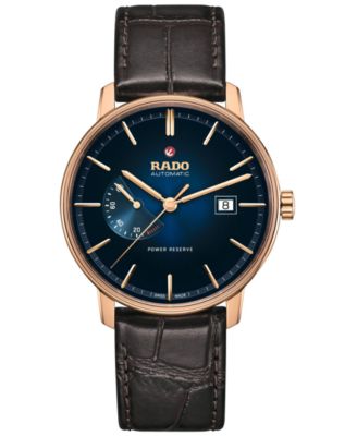 Rado - Men's Coupole Classic Automatic Brown Leather Strap Watch 41mm