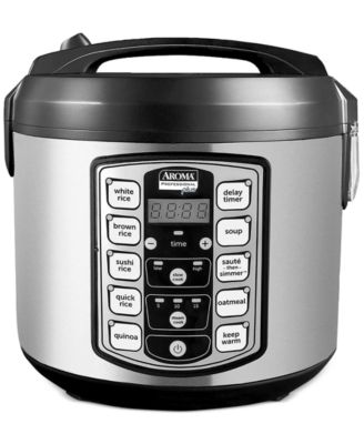 Aroma - ARC-5000SB Professional 20-Cup Digital Rice Cooker, Slow Cooker & Food Steamer