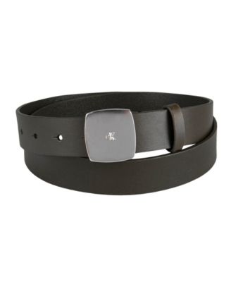 Calvin Klein - Micro Plaque Buckle Leather Belt