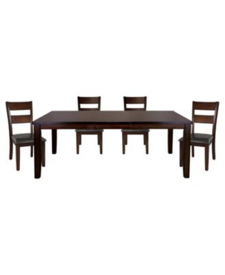 Furniture - Leona 5pc Dining Set (Dining Table & 4 Side Chairs)