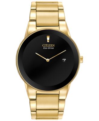 Citizen - Men's Axiom Eco-Drive Gold-Tone Stainless Steel Bracelet Watch 40mm AU1062-56E