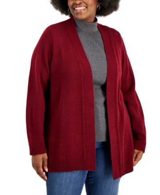 Karen Scott - Plus Size Cardigan Sweater