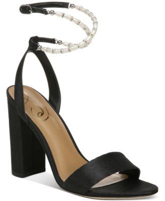 Sam Edelman - Women's Yanneli Embellished Ankle-Strap Sandals