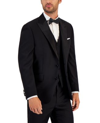 Lauren Ralph Lauren - Men's Classic-Fit UltraFlex Stretch Black Peak Lapel Tuxedo Jacket