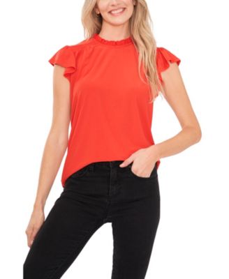 CeCe - Women's Flutter-Sleeve Knit Top