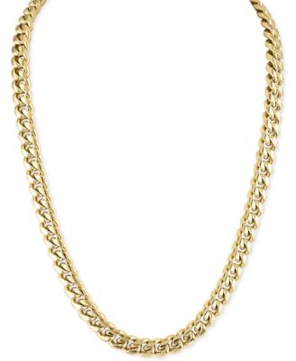 Macy's - Men's Curb Link 22" Chain Necklace in Gold Ion-Plated Stainless Steel