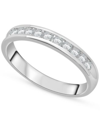 Macy's - Diamond Channel-Set Wedding Band (1/4 ct. t.w.) in Platinum