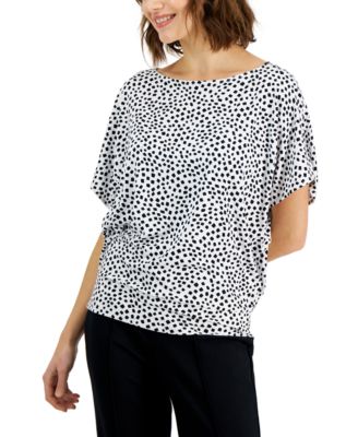 Alfani - Banded-Hem Boat-Neck Top