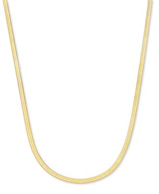 Lola Ade - 18k Gold-Plated Stainless Steel Herringbone Chain 17-3/4" Collar Necklace