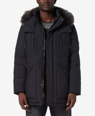 Marc New York - Men's Tremont Down Parka with Faux Fur Trimmed Removable Hood