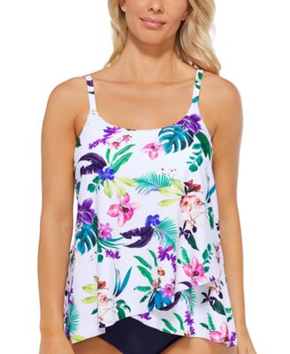 Island Escape - Cape Town Printed Adjustable Tulip-Hem Tankini