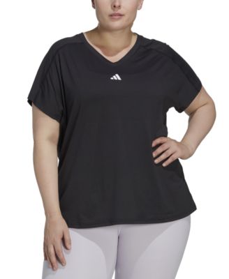 adidas - Plus Size Train Essentials V-Neck Short-Sleeve Tee