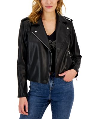 I.N.C. International Concepts - Faux-Leather Moto Jacket, Created for Macy's