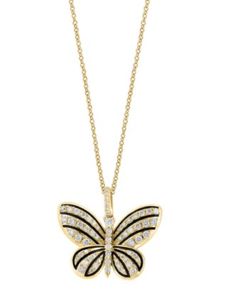EFFY Collection - Diamond Butterfly 18" Pendant Necklace (3/4 ct. t.w.) in 14k Gold