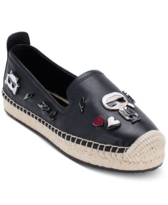 Karl Lagerfeld Paris - Women's Michaela Embellished Slip-On Espadrille Flats