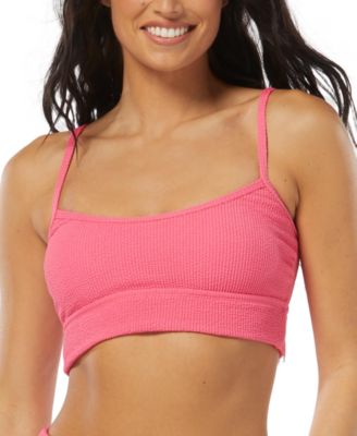 SUNDAZED - Women's Gianna Textured Midline Bikini Top