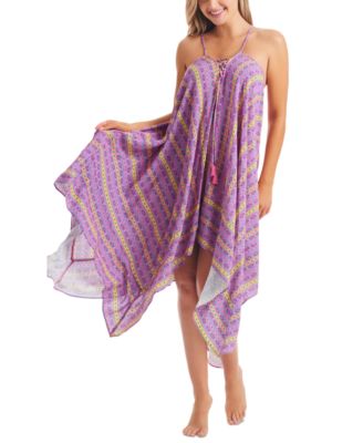 Jessica Simpson - Women's Shine Bright Lace-Up Cover-Up Dress