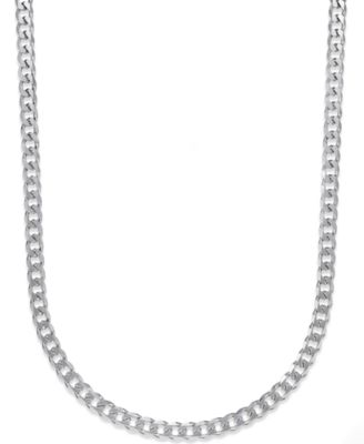 Macy's - Men's Curb Chain Necklace in Sterling Silver