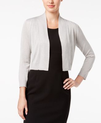 Calvin Klein - Three-Quarter-Sleeve Glitter Cardigan