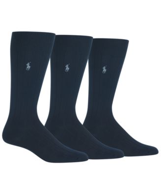 Polo Ralph Lauren - Men's 3-Pk. Super-Soft Ribbed Dress Socks