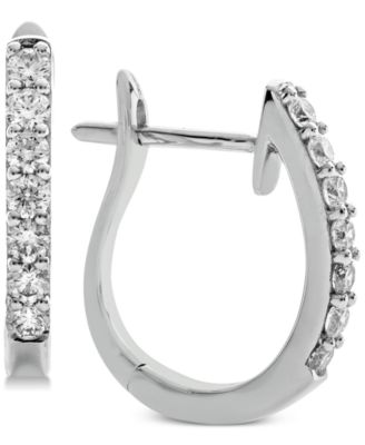 Macy's - Diamond Hoop Earrings (1/2 ct. t.w.) in 14k White Gold