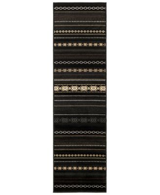 Abbie & Allie Rugs - Paramount PAR-1047 Black 2'2" x 7'6" Runner Area Rug