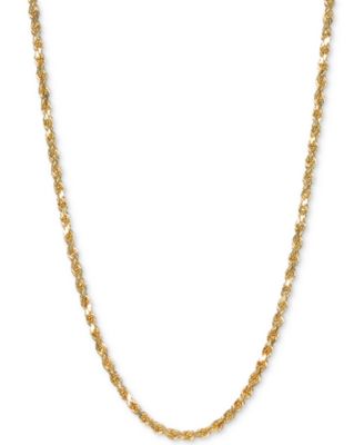 Italian Gold - Forza Rope 18" Chain Necklace in 14k Gold