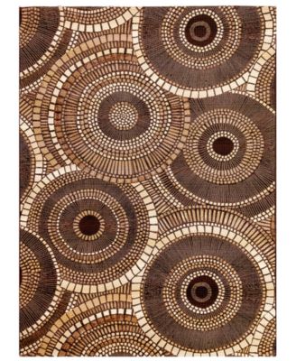 Liora Manne' - Marina 8035 Circles 4'10" x 7'6" Indoor/Outdoor Area Rug