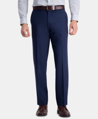 Haggar - Men's Premium Comfort Classic-Fit 4-Way Stretch Wrinkle-Free Flat-Front Dress Pants