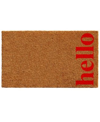 Home & More - Vertical Hello 17" x 29" Coir/Vinyl Doormat