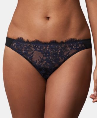 Skarlett Blue - Women's Entice Eyelash Lace Trim Thong 371143