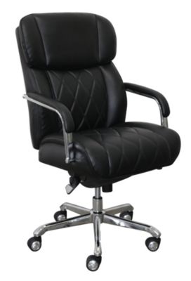 La-Z-Boy - Sutherland Quilted Leather Office Chair, Quick Ship