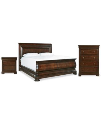 Furniture - Reprise Cherry Bedroom , 3-Pc. Set (Queen Bed, Nightstand & Chest)