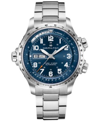 Hamilton - Men's Swiss Khaki X-Wind Aviation Stainless Steel Bracelet Watch 45mm