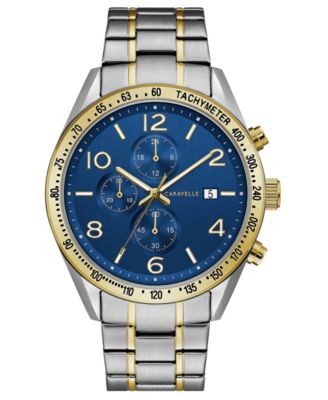 Caravelle - Men's Chronograph Two-Tone Stainless Steel Bracelet Watch 44mm