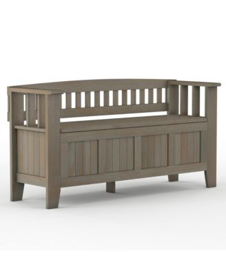 Simpli Home - Acadian Bench, Quick Ship