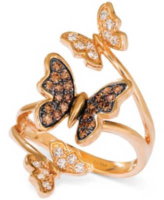 Le Vian - Diamond Butterfly Statement Ring (1/2 ct. t.w.) in 14k Rose Gold