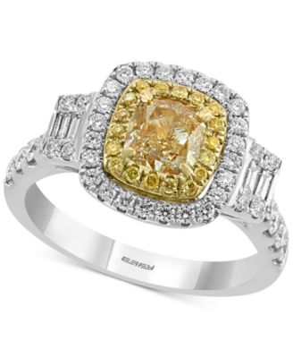 EFFY Collection - Diamond Halo Ring (1-5/8 ct. t.w.) in 18k Gold & White Gold