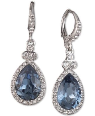 Givenchy - Pav&eacute; & Colored Stone Drop Earrings