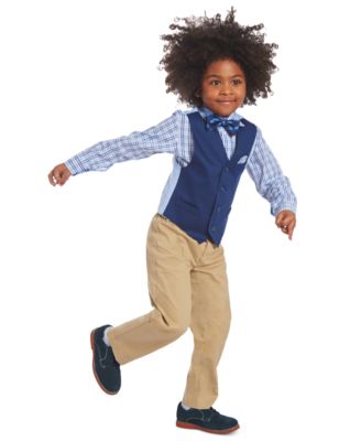Nautica - Little Boys 4-Pc. Twill Vest Set